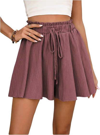 Women's Flowy High Waisted Summer Casual Dressy Shorts 