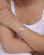 18K Gold Plated Clover Bracelet for Women | Elegant Four Leaf Flower Charm Bracelet