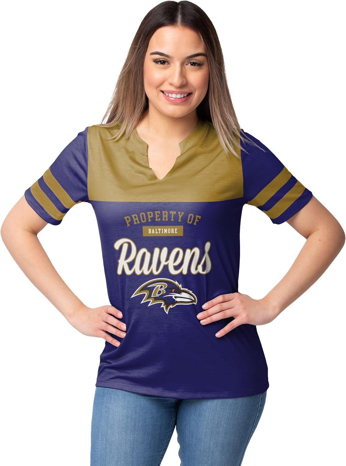 Womens NFL Team Logo V-Neck Shirt