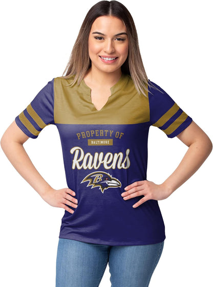 Womens NFL Team Logo V-Neck Shirt