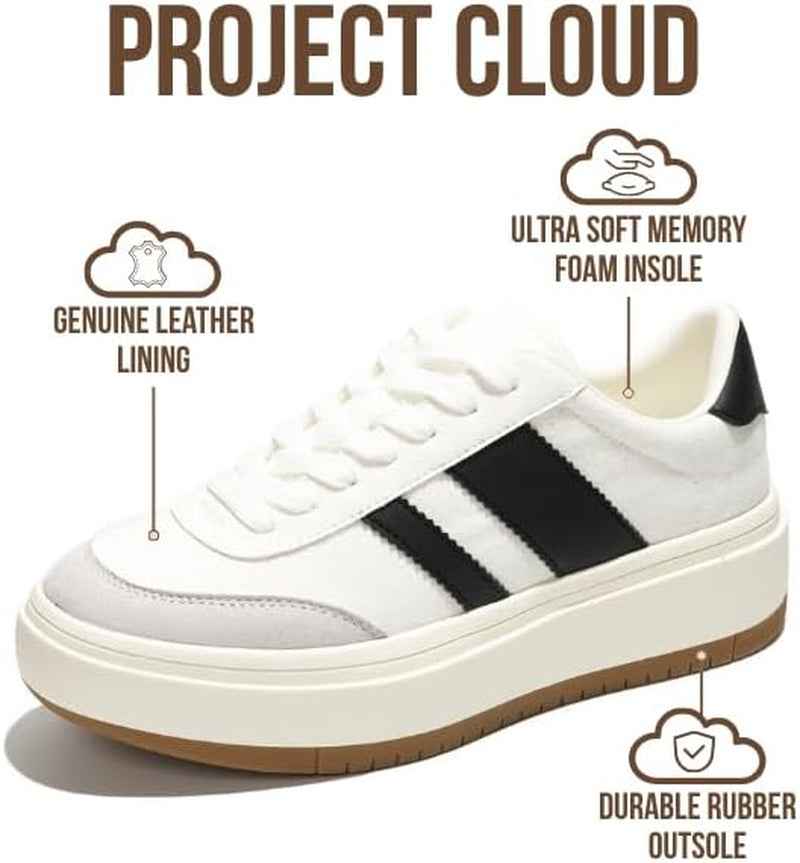 Project Cloud Platform Sneakers for Women - Lightweight Memory Foam Insole
