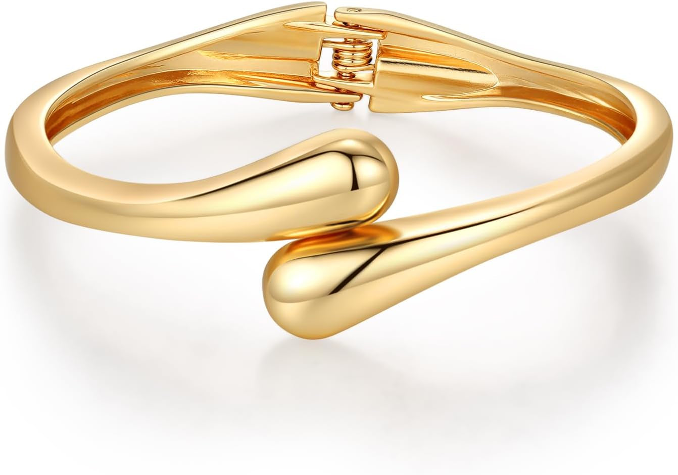 14K Gold Plated Chunky Bangle Bracelet Set