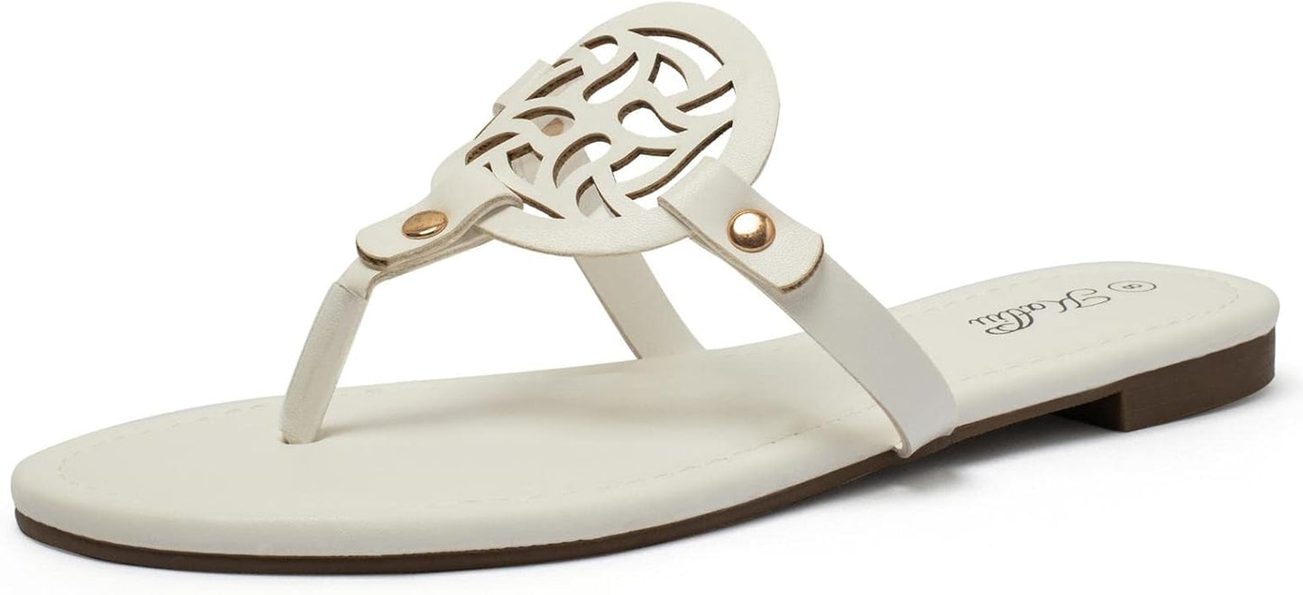 Flat Comfortable Dressy Thong Sandals for Women