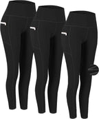 Fengbay 2 Pack High Waist Yoga Pants with Pockets - Tummy Control Workout Leggings for Women