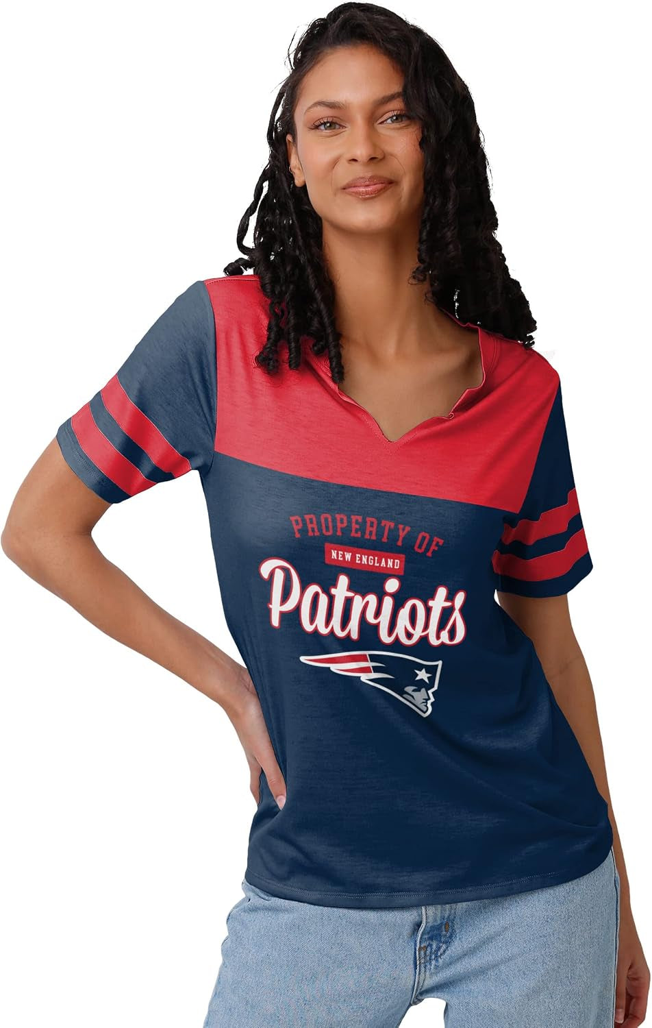 Womens NFL Team Logo V-Neck Shirt