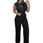 Women's 2 Piece Crop Top and Pants Set - Cyndora