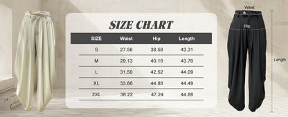Women's High Waisted Wide Leg Dress Palazzo Pants 