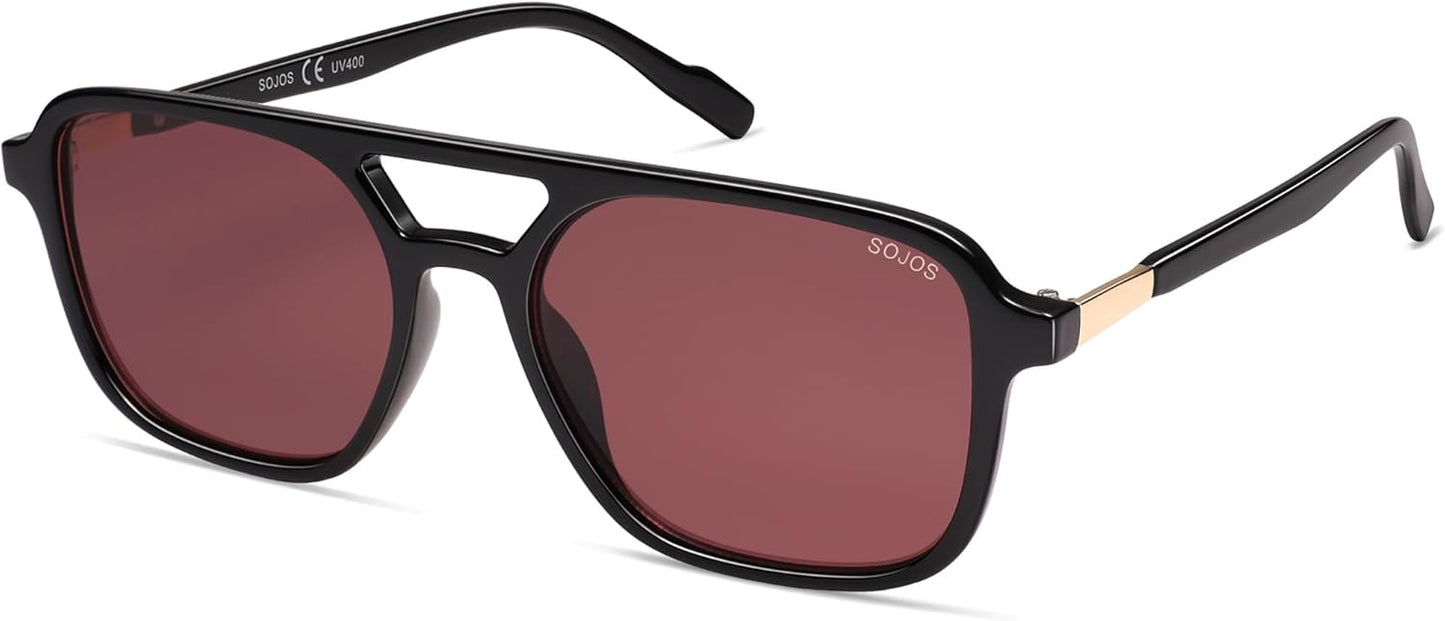 SOJOS Retro Aviator Sunglasses