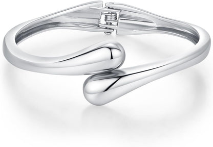 14K Gold Plated Chunky Bangle Bracelet Set